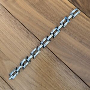 Vintage Sterling Silver 925 Bracelet Heavy Solid Unisex 7.5”